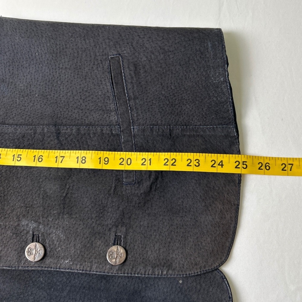Faded Glory Men Vintage Suede Leather Cinch Back Button Front Vest Size XL Black - Picture 7 of 9